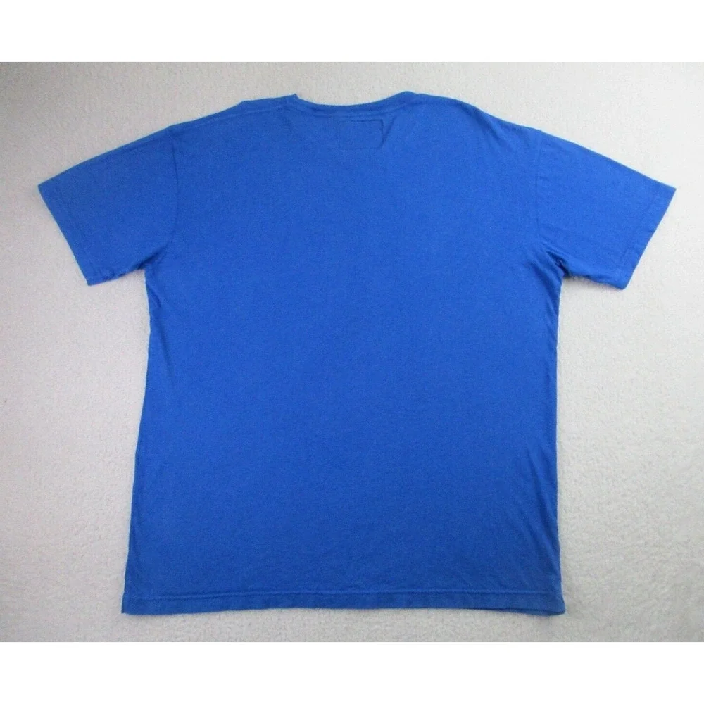 Wellen T-Shirt Mens XL Blue Short Sleeve Spin Out With Your Fin Out‎ Surf Beach